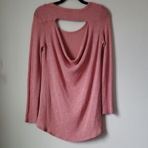 Joyce Leslie Dusty Pink Knit Long Sleeve Top